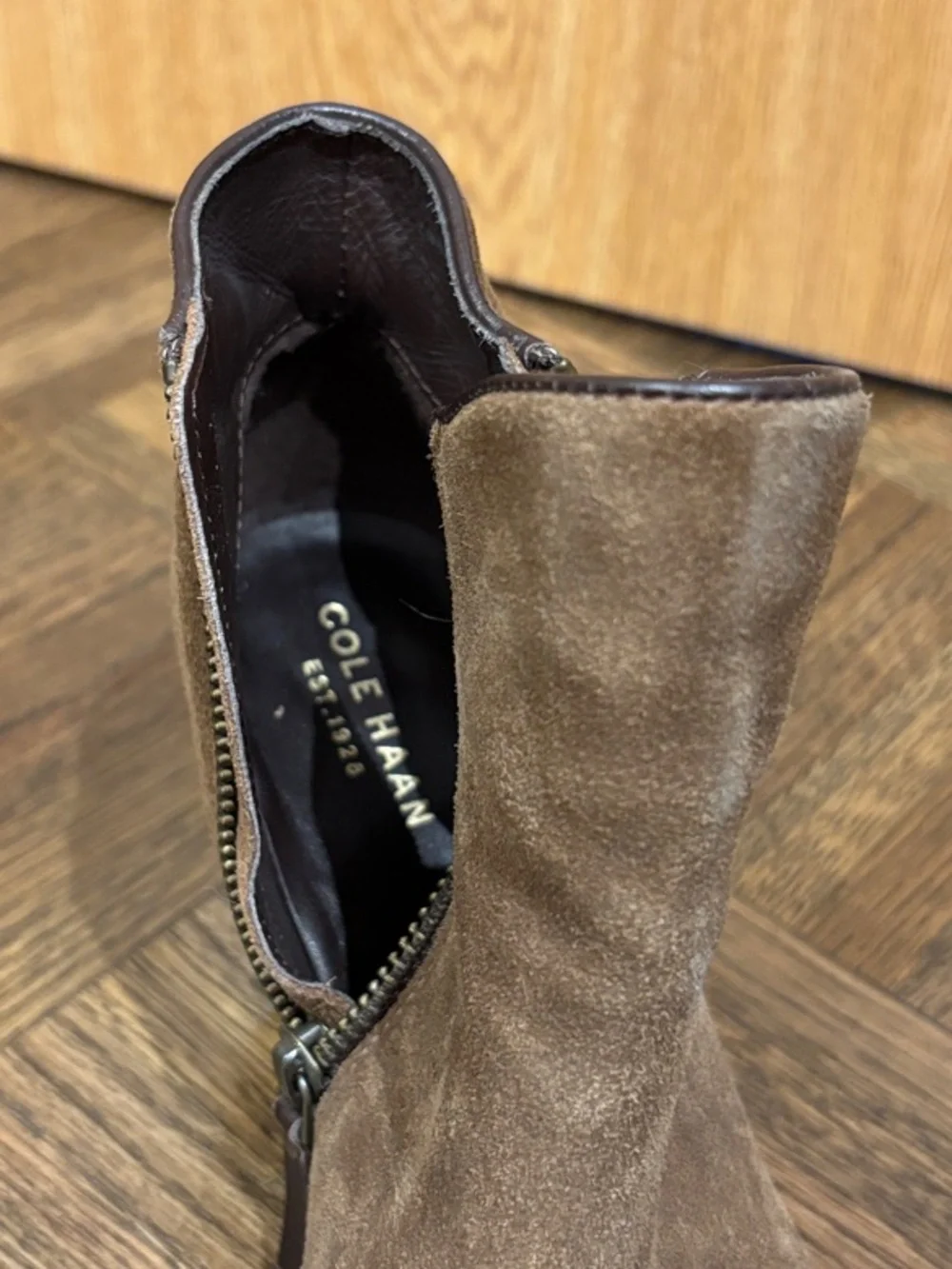 Cole Haan Brown Suede Ankle Booties